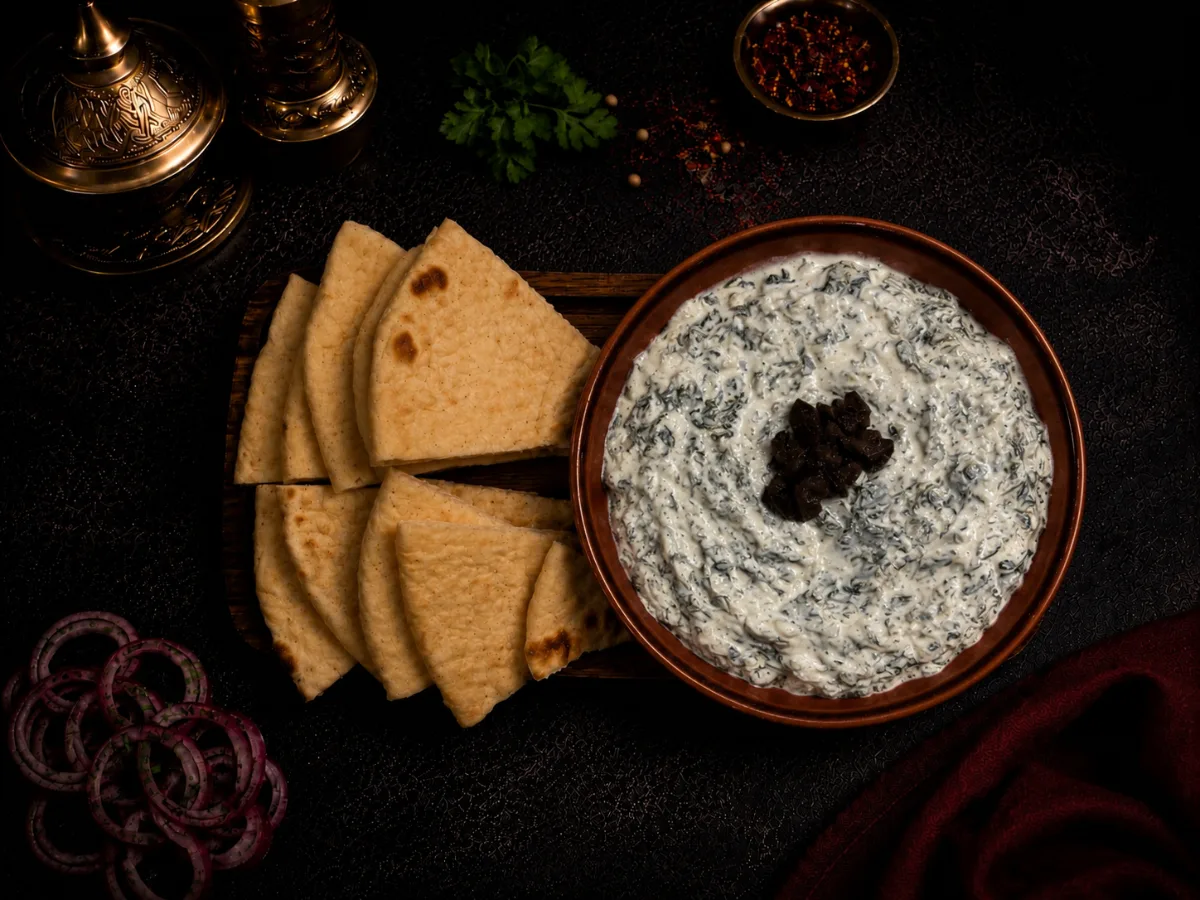 Spinach Yogurt Dip (Ispanaklı Yoğurt Mezesi)