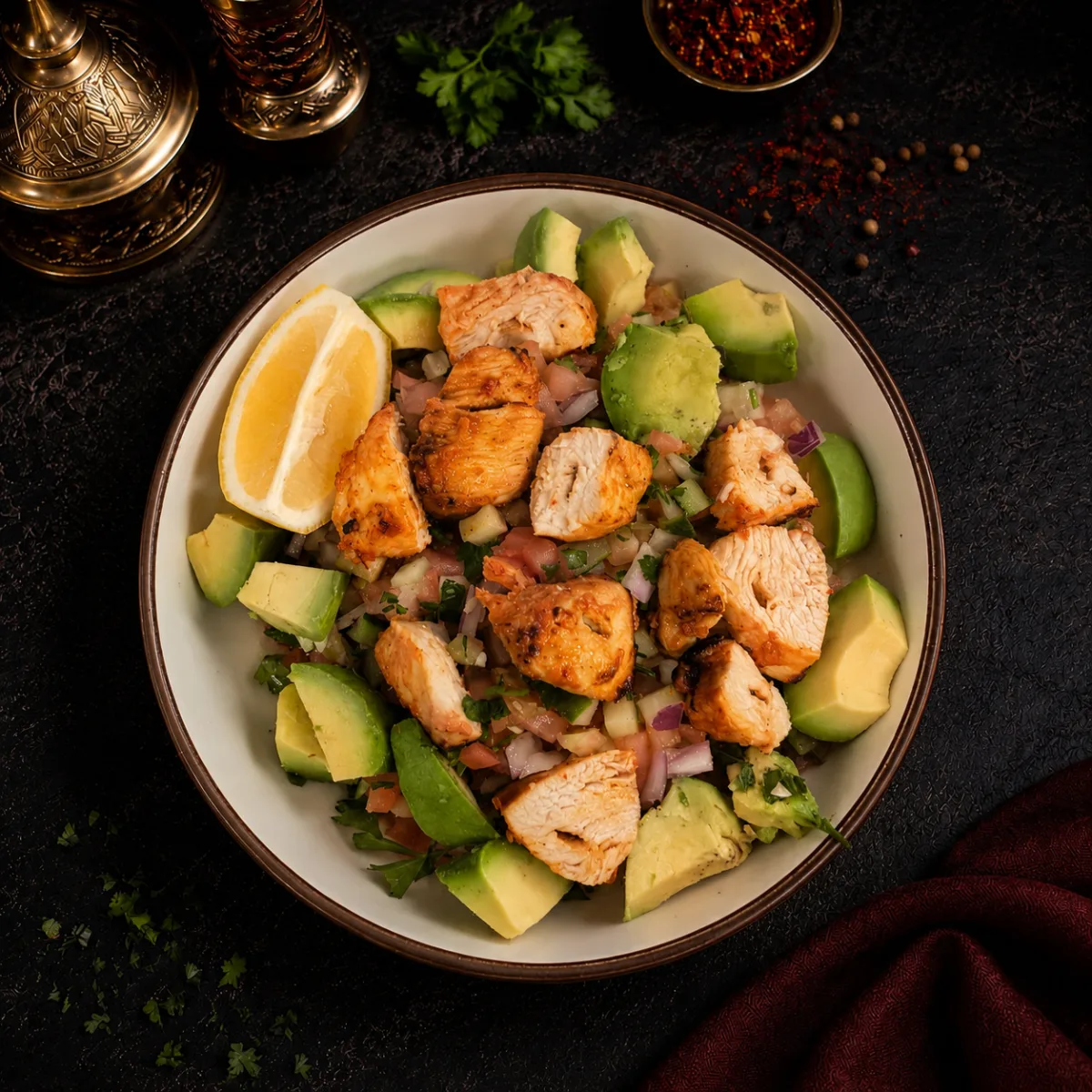 Grilled Chicken Avocado Salad